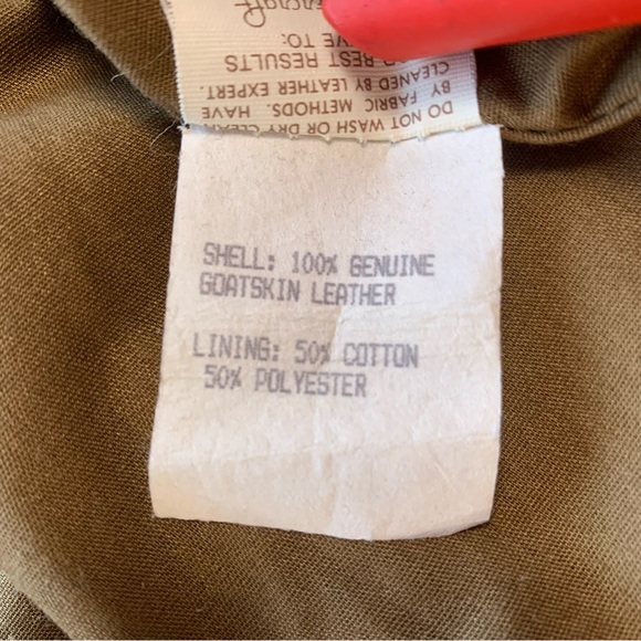 Vtg Cooper Jacket Men 46L Brown Type A2 Flight Bomber Goat Leather Military Coat - Picture 15 of 16